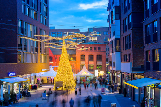 Impressionen vom HafenCity Weihnachtsmarkt im Überseequartier Hamburg