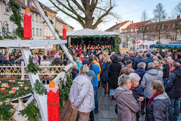 Impressionen vom Weihnachtsmarkt Advent in der Altstadt in Bad Freienwalde