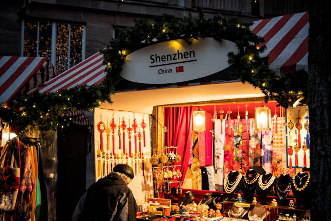 Impressionen vom Weihnachtsmarkt der Partnerstädte in Nürnberg