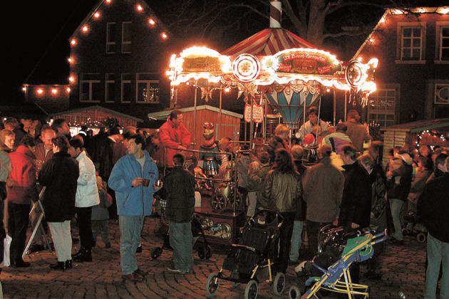 Blick auf den Weihnachtsmarkt in Bad Bentheim