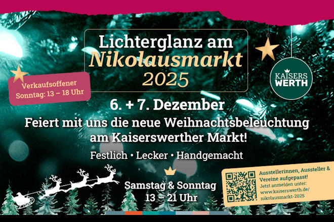 Herzlich Willkommen zum Nikolausmarkt in Kaiserswerth 2025!